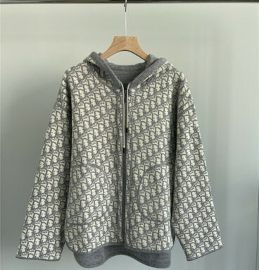 dior new pattern double-sided cashmere knitted jacket
