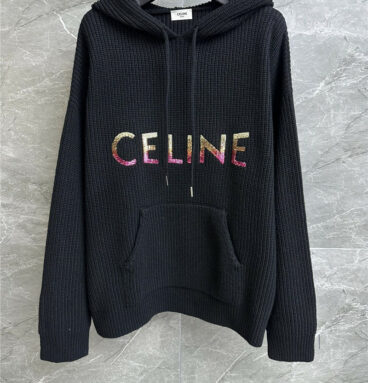 celine sequin embroidered sweater