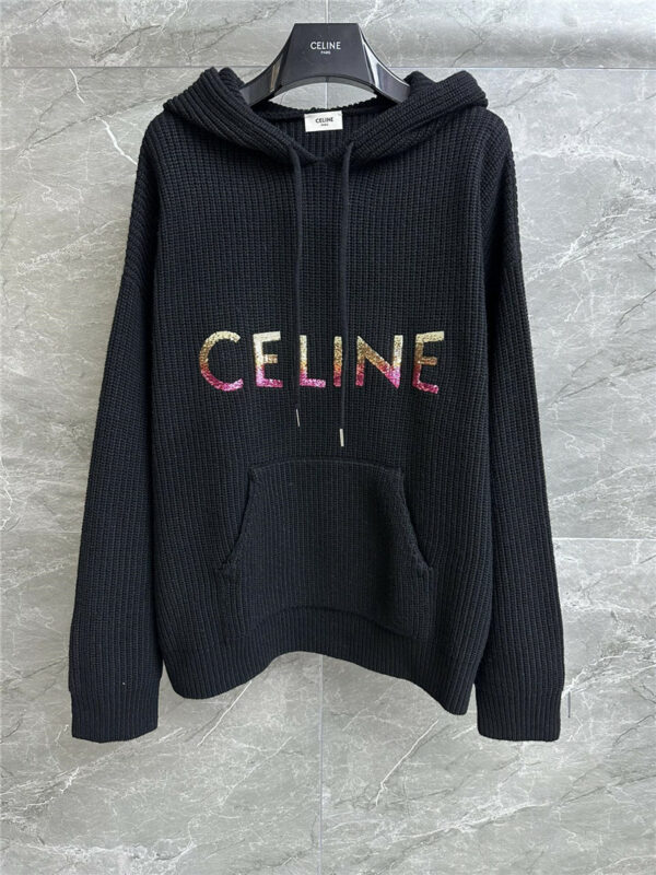 celine sequin embroidered sweater