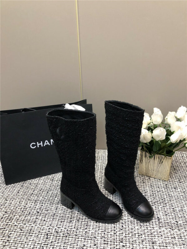 chanel autumn and winter series electric embroidery C boots