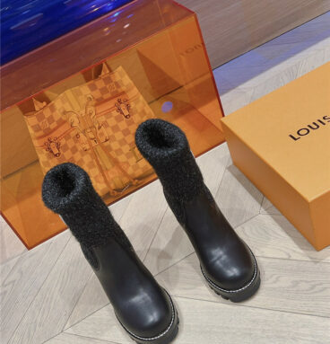 louis vuitton LV new wool high heel boots