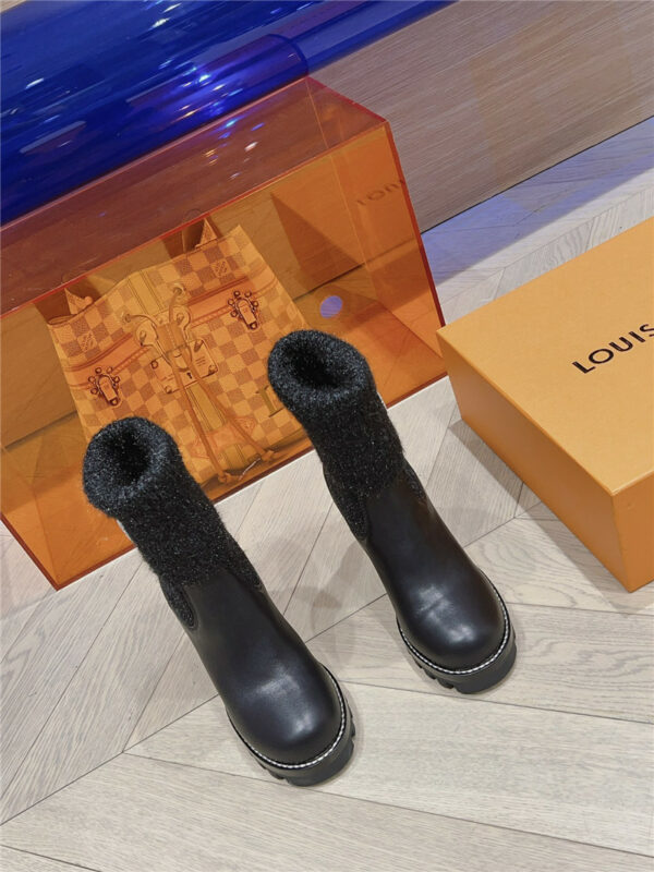 louis vuitton LV new wool high heel boots