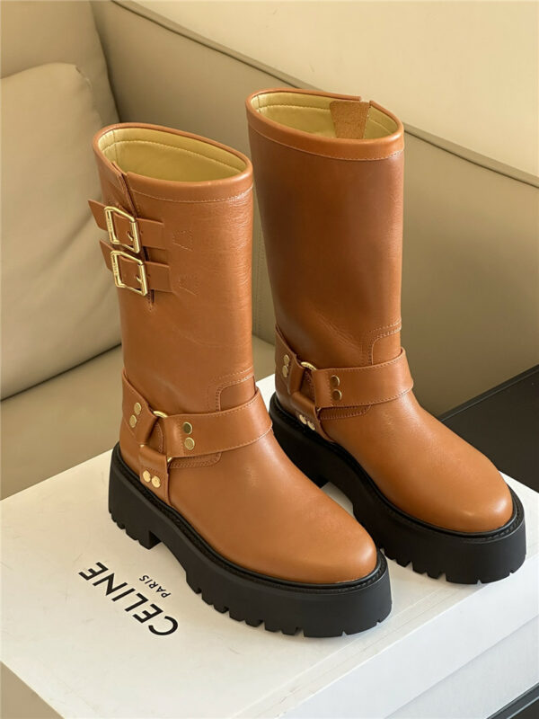 celine thick sole mid-calf boots