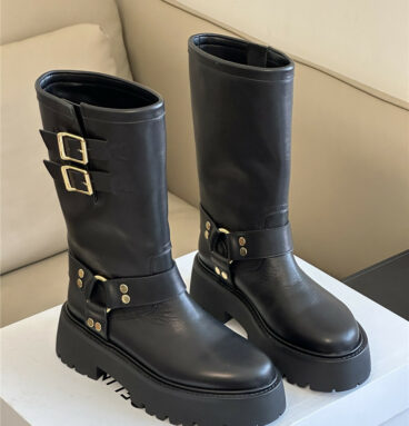 celine thick sole mid-calf boots