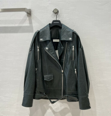 Balenciaga cool motorcycle leather jacket