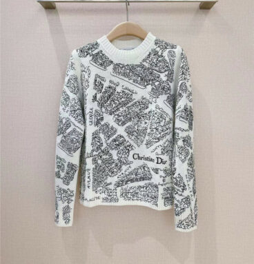 dior new map sweater