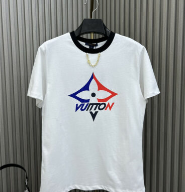 louis vuitton LV thickened contrasting color chain T-shirt