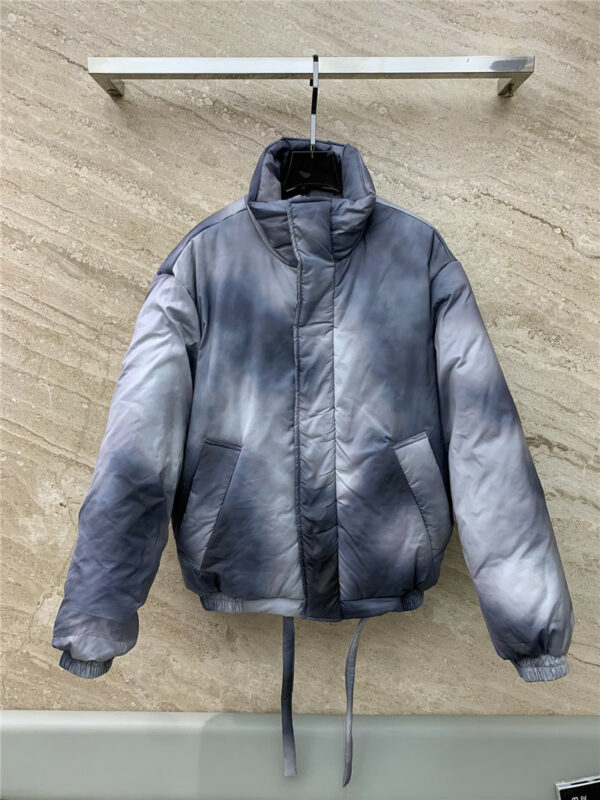 Acne Studios gradient ripple mid-neck cotton jacket