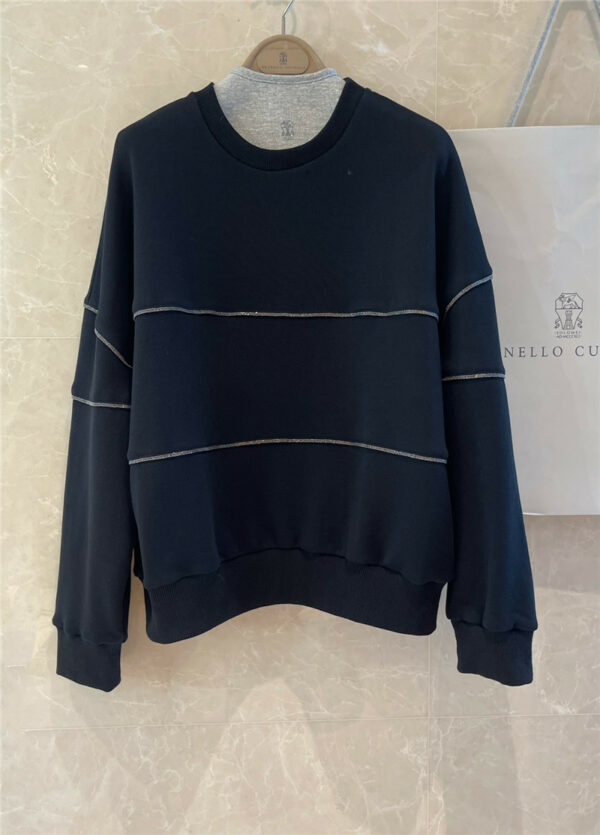 Brunello Cucinelli BC chain-embellished new sweatshirt