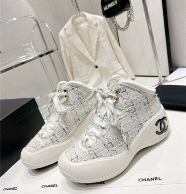 chanel sports lace-up thick-soled women's boots