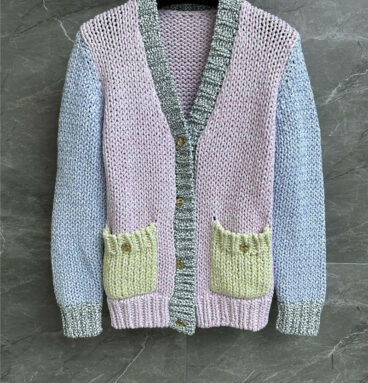 chanel colorful woven cardigan