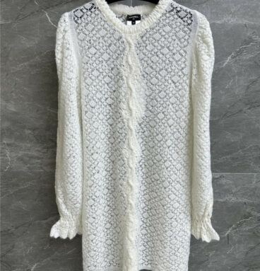 chanel hollow crochet dress