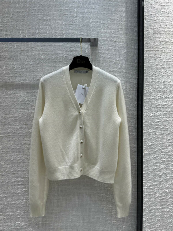 dior new color cashmere knitted cardigan