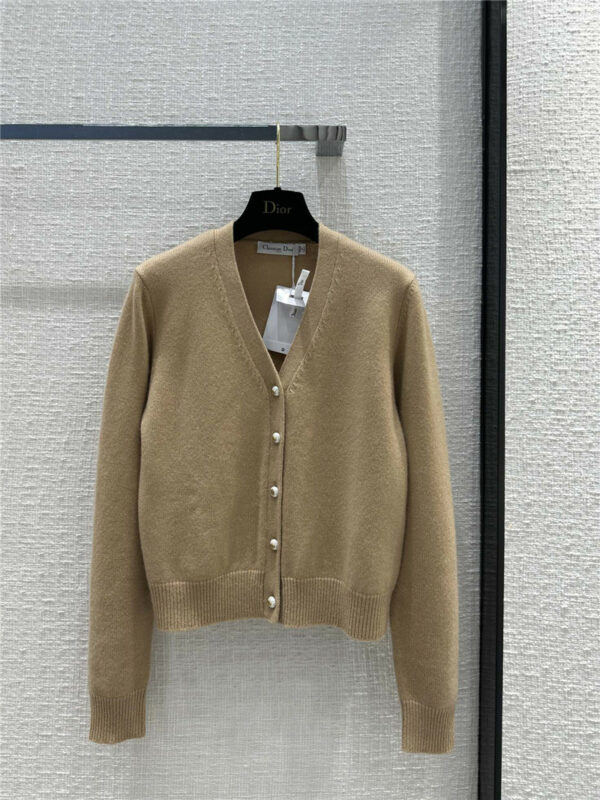 dior new color cashmere knitted cardigan
