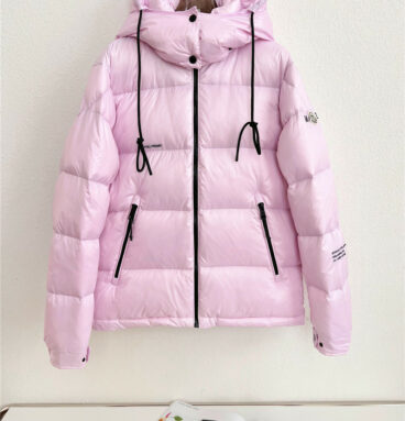 moncler embroidered hood detachable down jacket