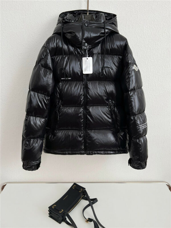 moncler embroidered hood detachable down jacket