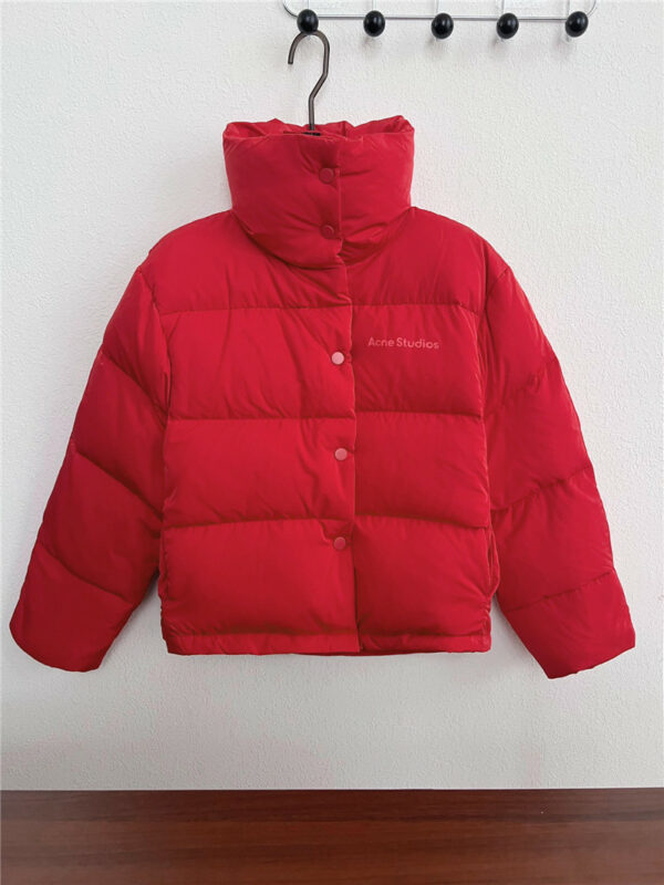 𝐀𝐜𝐧𝐞 𝐒𝐭𝐮𝐝𝐢𝐨s stand collar short down jacket
