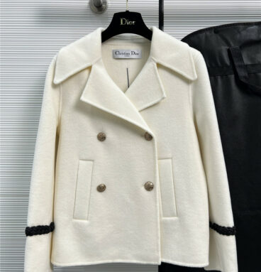 dior double-sided wool hooded coat