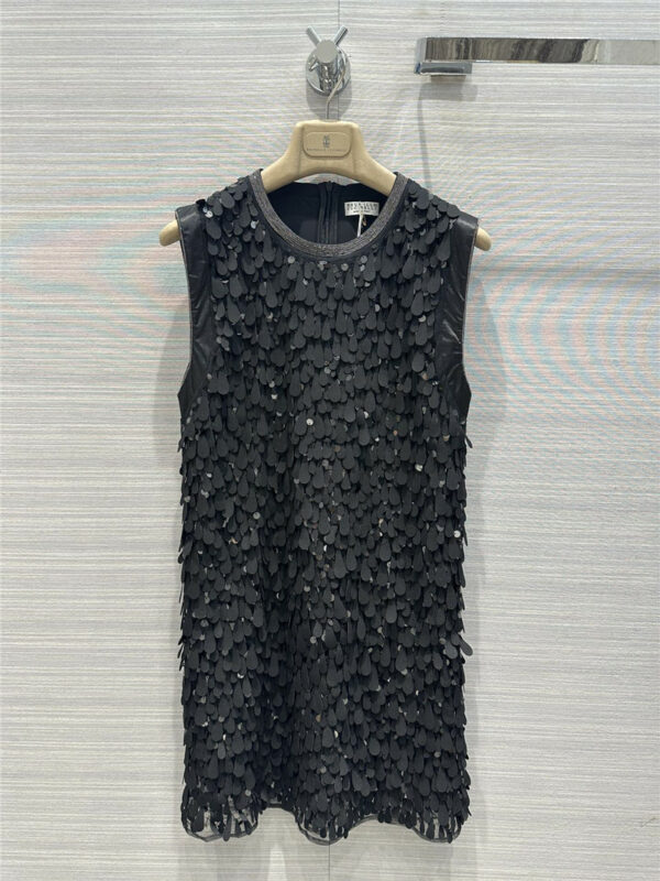 Brunello Cucinelli heavily embroidered drop sequin dress