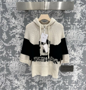 dior new 8 figure hooded knitted sweater