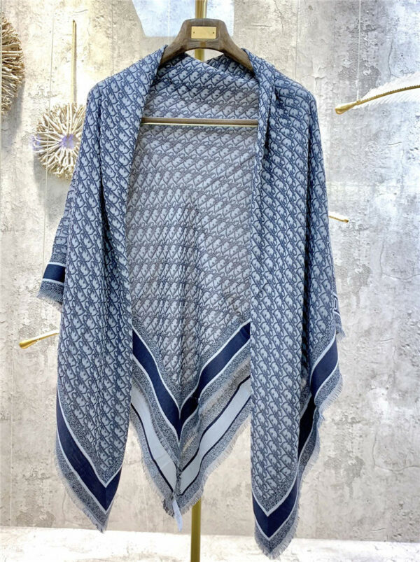 dior letter print blend shawl