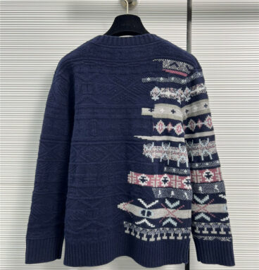 Hermès custom-made geometric crochet sweater