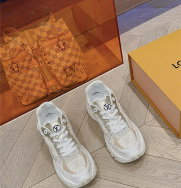 louis vuitton LV mesh + technical fabric stitching casual shoes