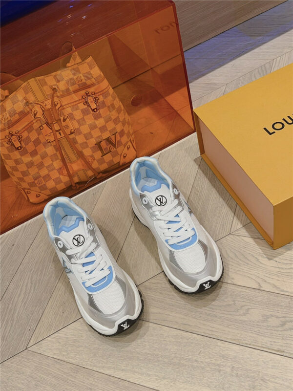 louis vuitton LV mesh + technical fabric stitching casual shoes