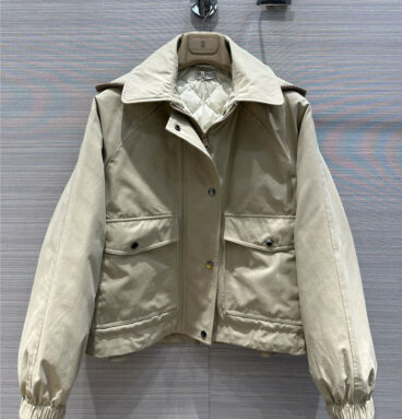 Brunello Cucinelli lambswool hooded removable down jacket
