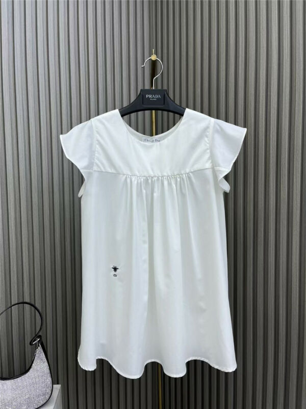 dior new style small flying sleeve short sleeve shirt