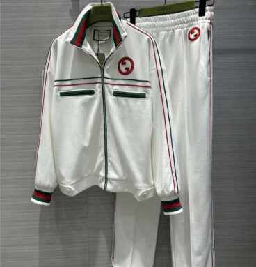 Gucci American college style retro sports suit