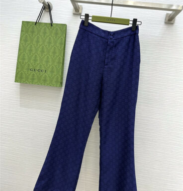 gucci new double G jacquard trousers