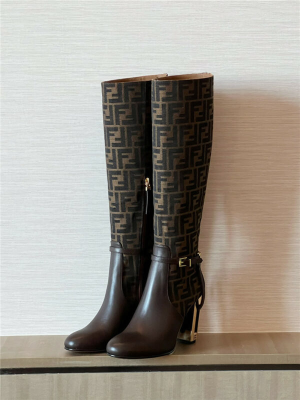 fendi autumn and winter Delfina original calfskin high boots