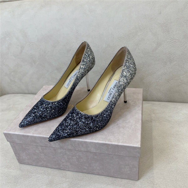 Jimmy Choo gradient stitching series high heels