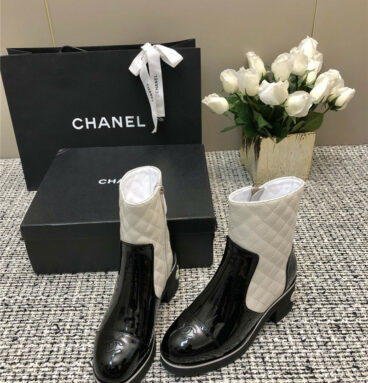 Chanel Xiaoxiang round toe thick heel short boots