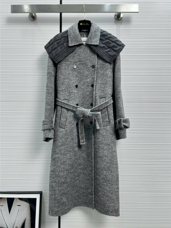 jil sander double-sided cashmere coat with shawl collar