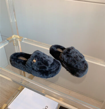 miumiu new thick-soled furry slippers