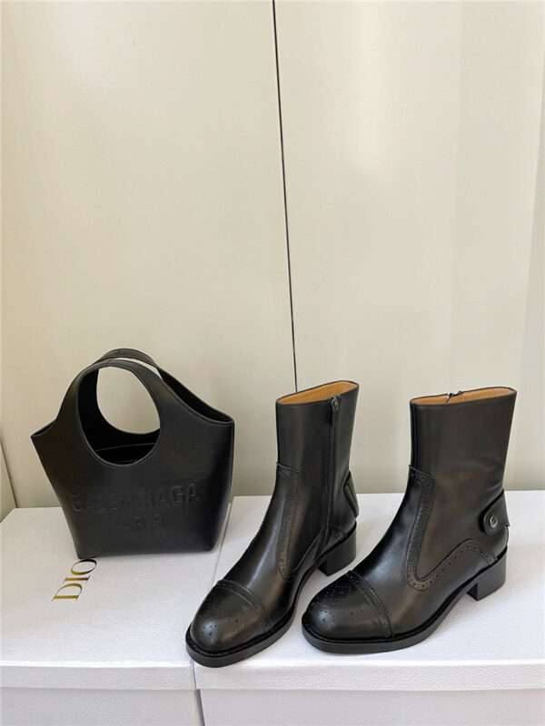 dior retro british style brogue short boots
