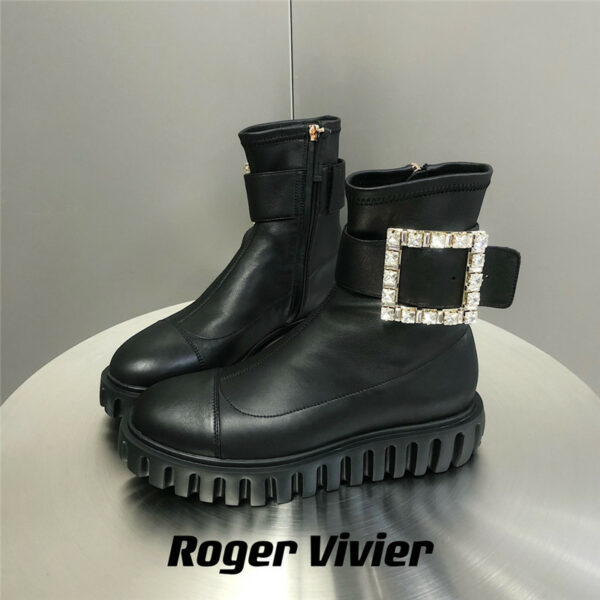 Roger vivor thick-soled stretch ankle boots