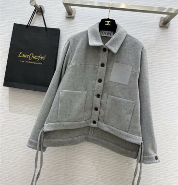 loewe lapel wool coat
