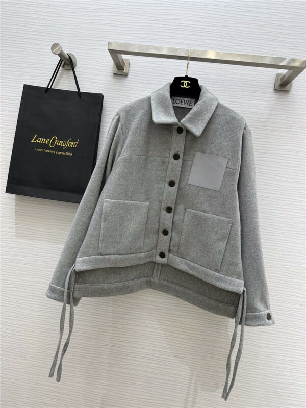loewe lapel wool coat