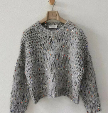Brunello Cucinelli mohair and cotton-blend hand-knit sweater