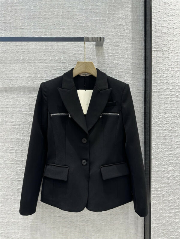 Alexander mcqueen premium black zipper design blazer