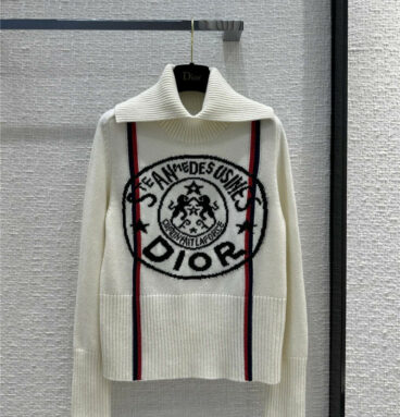 dior crew neck knitted sweater