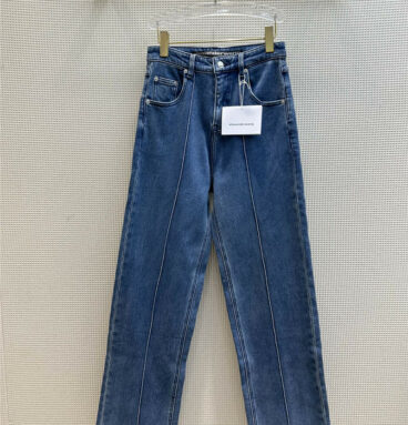 alexander wang fleece design straight jeans