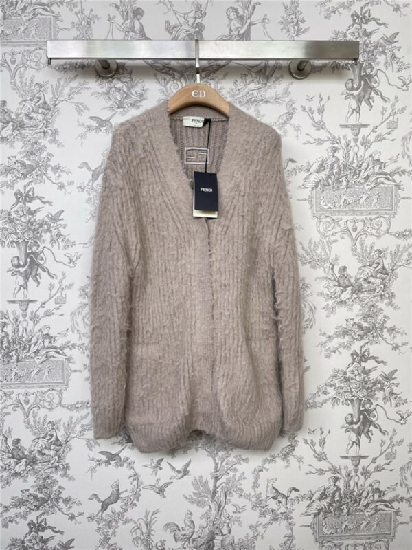 fendi new mohair knitted cardigan