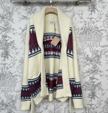 miumiu new lapel knitted jacket