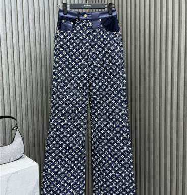 louis vuitton LV patchwork leather presbyopic trousers