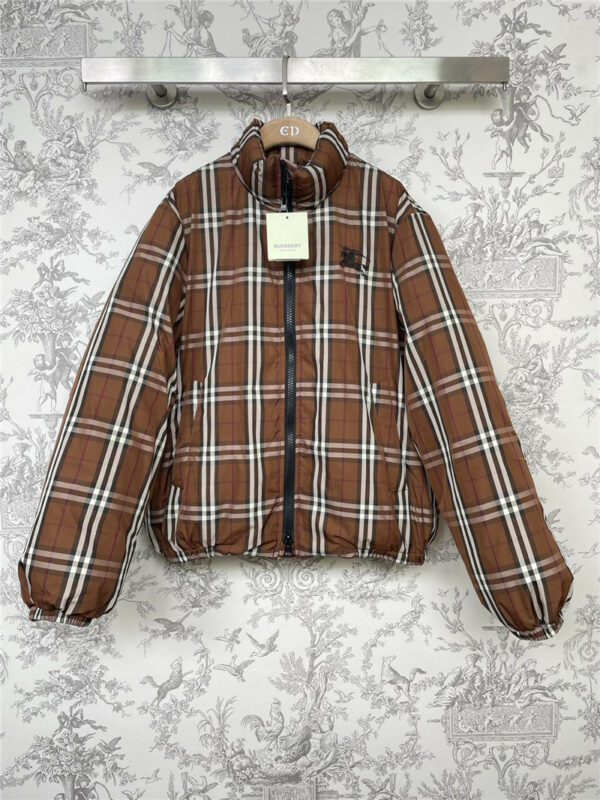 Burberry new autumn and winter plaid down jacket