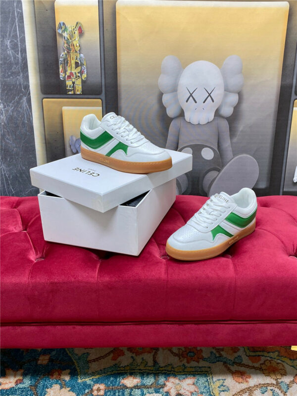 celine new color matching sneakers white shoes